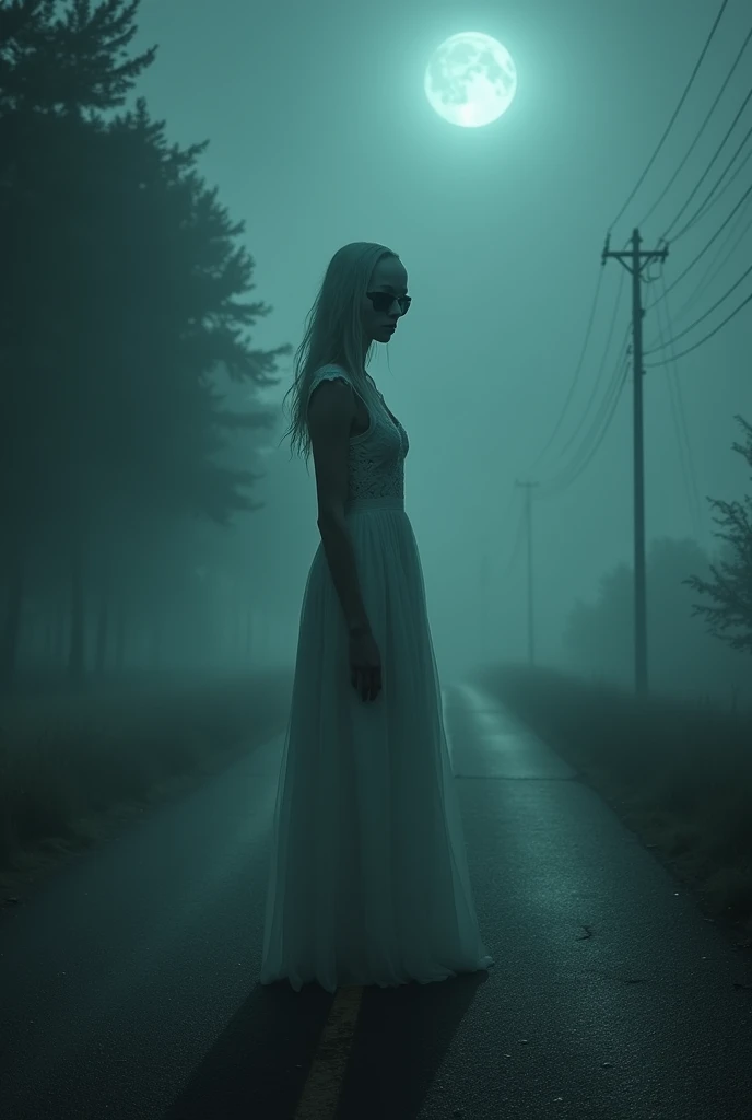 I found her on the side of the road that night, illuminated by the faint glow of the headlights, like a ghost suspended between worlds. The fog swirled around her, thick and oppressive, as if nature itself recoiled from her presence. She stood there, unmov...