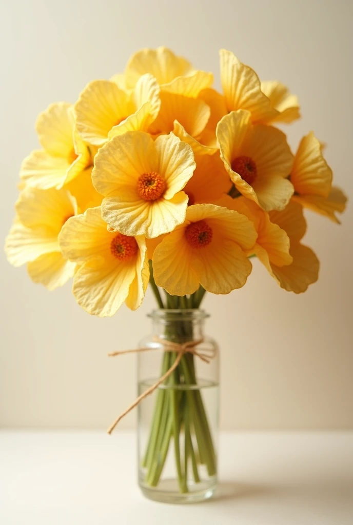 A bunch of flowers made with potato chips 
