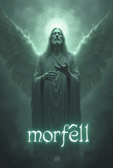 Image of Morpheus God of dreams, with the writing MORFELL, and below the word "QRTN"
