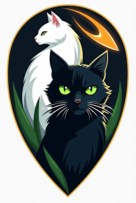 Escudo de soccer team, soccer team, Circular, black cat on the side, with green eyes, cat white, orange comet “Premier Stars”, Of course, png