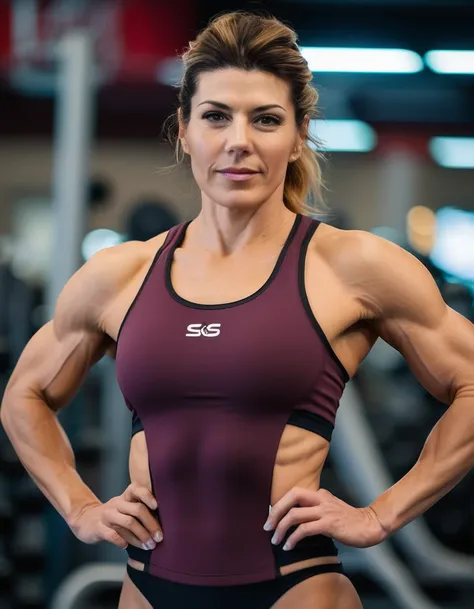 cinematic photo professional fashion close-up portrait photography of a beautiful (((ohwx bodybuilder woman))) at __place__ during __timeofday__, Nikon Z9 . 35mm photograph, film, bokeh, professional, 4k, highly detailed
