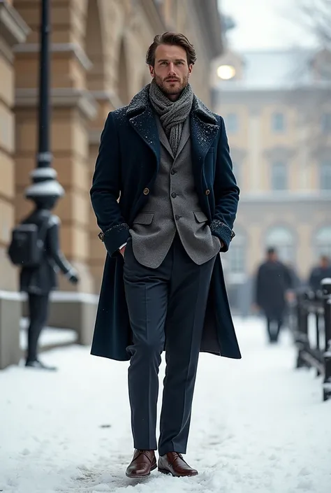 Winter fashion design for a man
