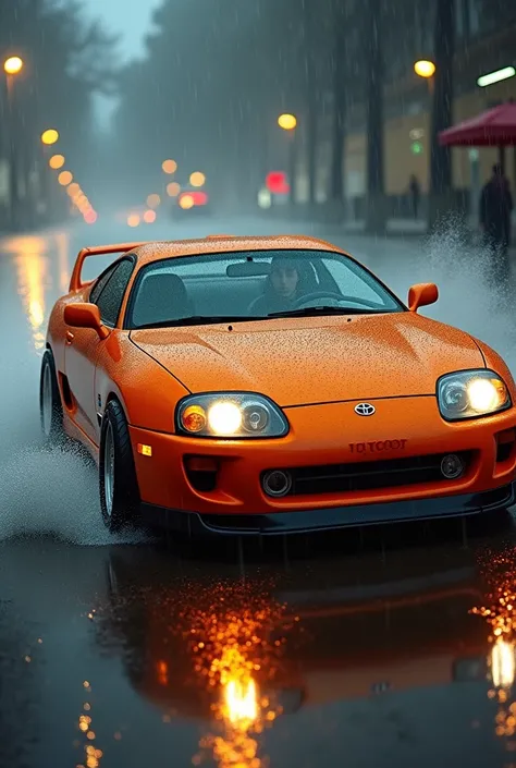 toyota supra orange 1993,do brian o conor .(16.9).
in the rain 