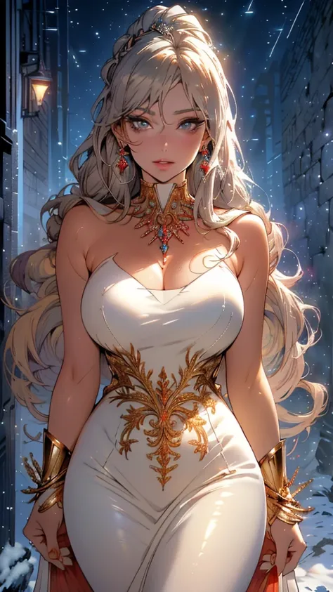 woman,1female,((milf,mom,mature,mature woman,4 female,adult)),(large breasts:1.5),saggy breasts,(((golden hair:1.4,straight hair,long hair:1.4,golden inner hair))),((dark blue_eyes:1.3)),intricate eyes,beautiful detailed eyes,symmetrical eyes,((((light ski...