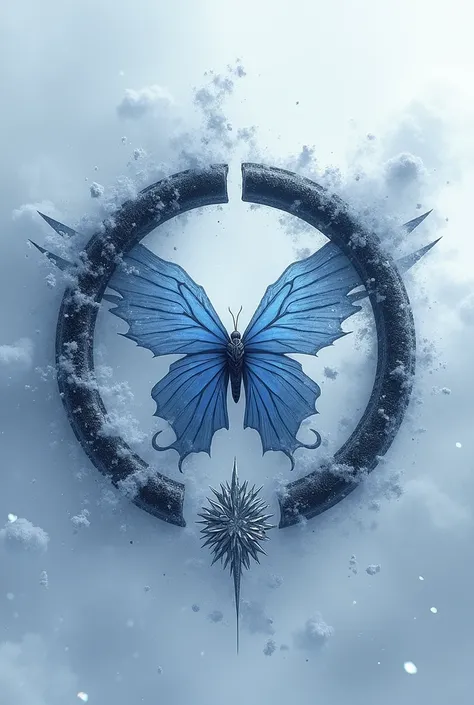  El clan Li tiene por simbolo un fondo dibujado que parece ser una tormenta de nieve junto a un dibujo de un circulo que parecen dos mitadas de un amuleto casi juntos de color negro, en medio dibuja una mariposa de hielo  que vuela hacia arriba y abajo de ...