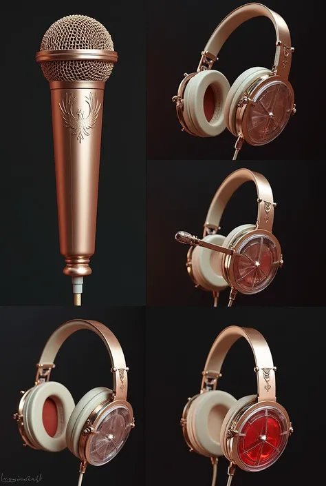 THEs microfones, Leticia&#39;s stage monitor headphones and headset microphone would reflect her elegant personality, with touches of sophistication and sensuality, without sacrificing functionality and comfort for your performances. Below is a description...