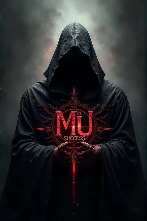 Create a logo with the words mu success with a dark lord