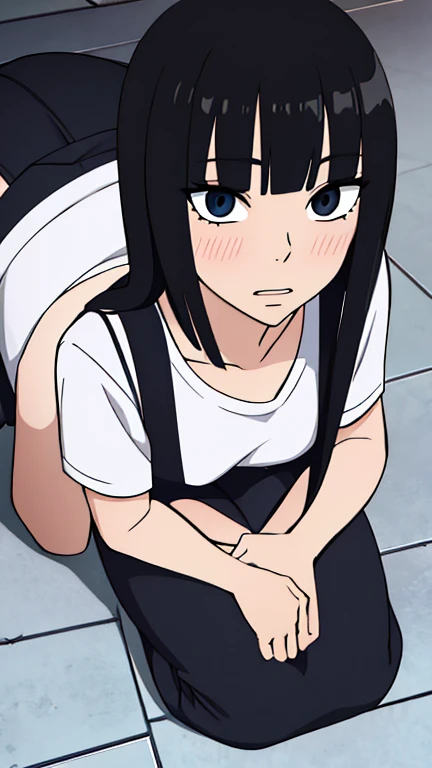 ((best quality)),((highly detailed)),masterpiece,absurdres,detailed face,beautiful face,((detailed eyes, deep eyes)),((dynamic pose)), androgynous, sawako, 1femboy, girly, otokonoko, transgender, femboy, black hair, solo, long hair, bangs, black eyes, blun...