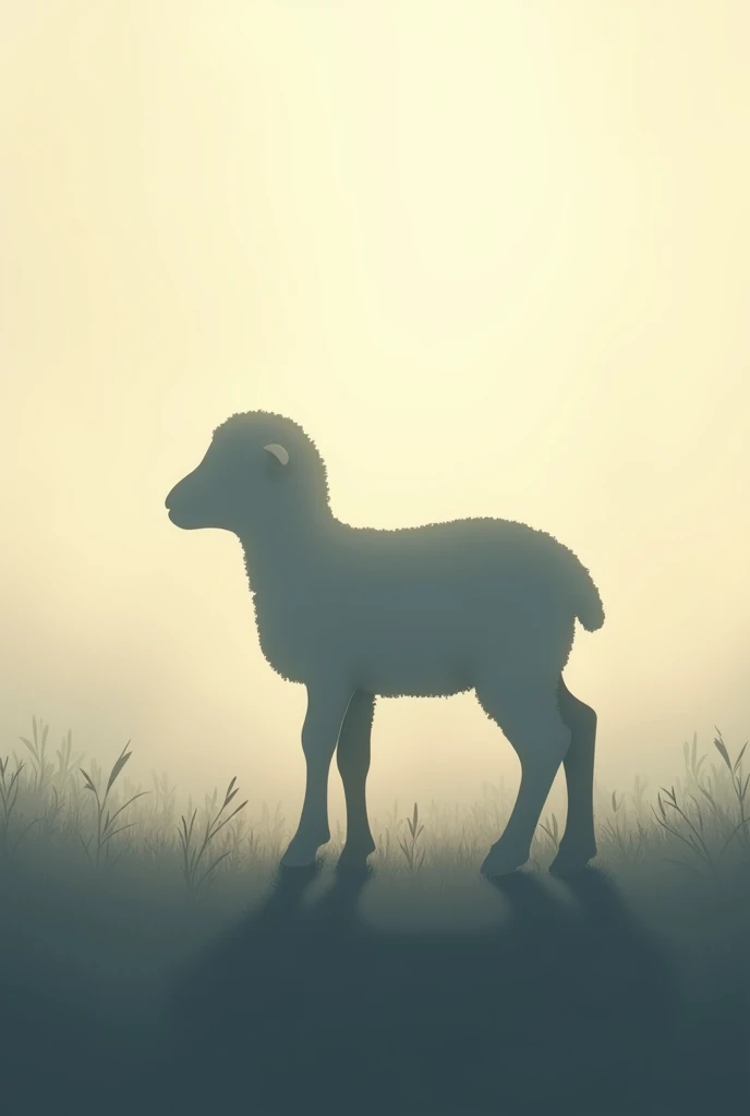 The silhouette of a lamb