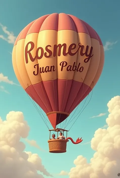 Balloon with the name Rosmery and Juan Pablo 