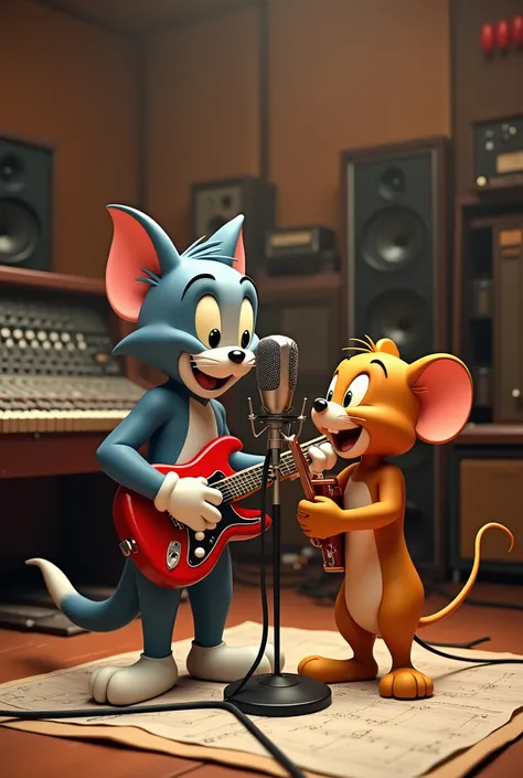 tom and jerry recording music  