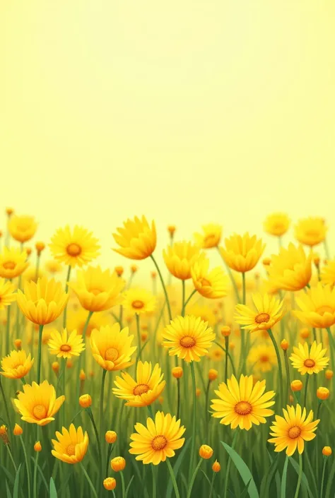 Yellow flowers 2D style
