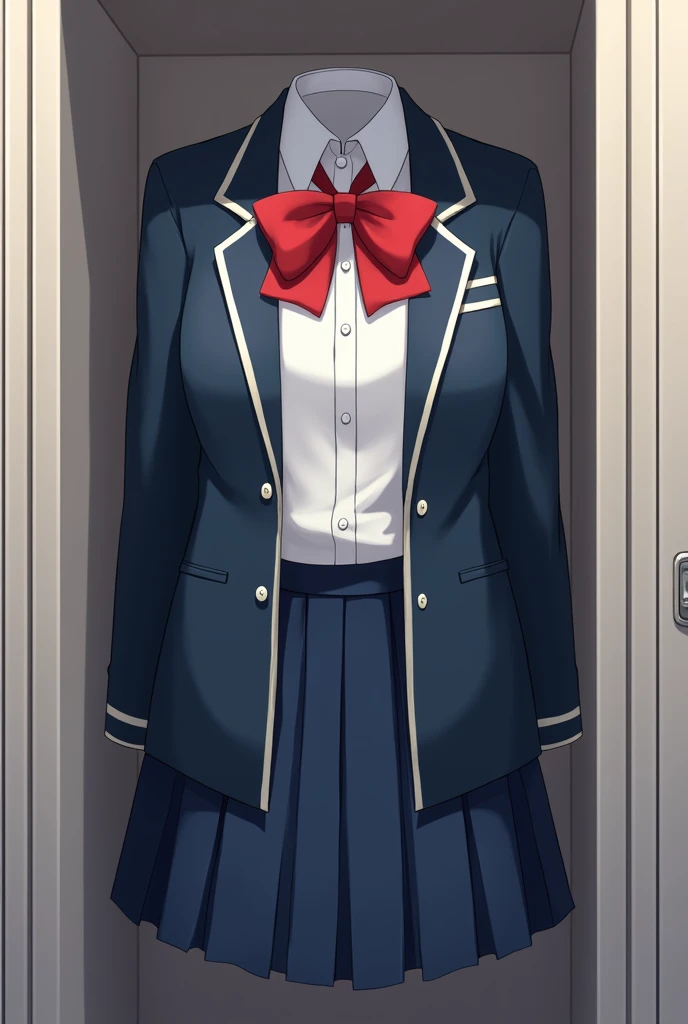  female anime school uniform inside a locker no human