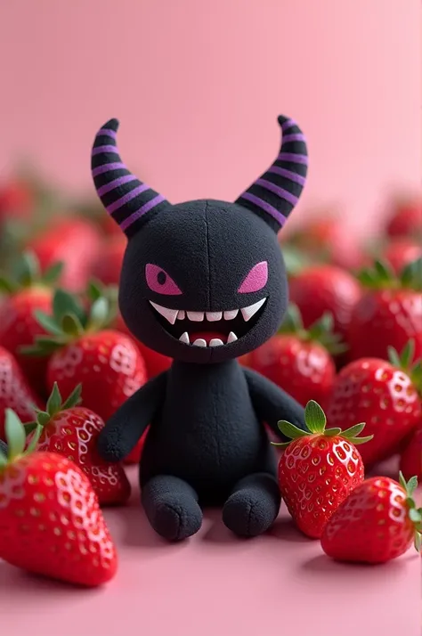 Kuromi doll with strawberries