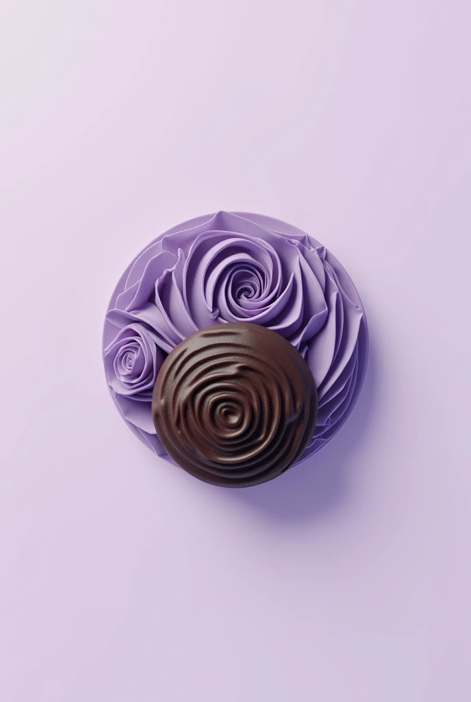 Logo for my party candy company called River,  of brigadeiro or black rose, preference for background in lilac color