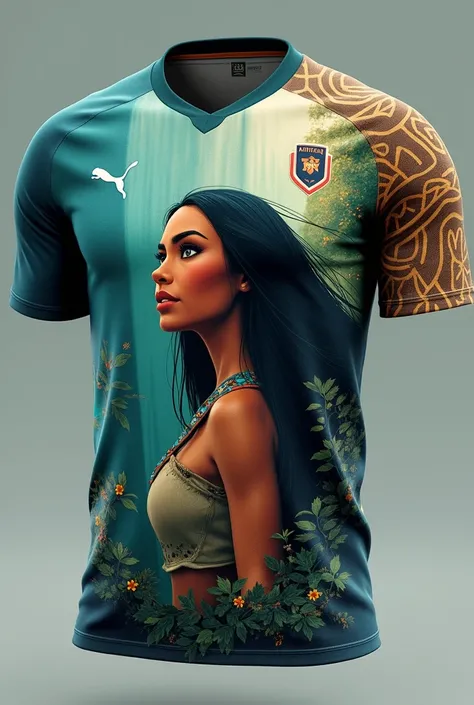 football shirts with logo of the theme of the movie pocahontas

