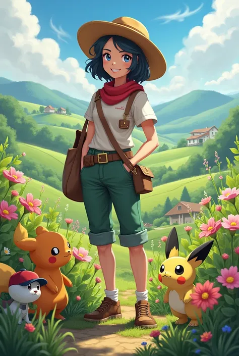 Young Woman, florist, Pokémon trainer, rpg ,  agriculture