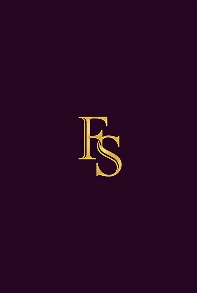 Logo for a law firm named Fonseca & Sabino lawyers and associates, modern, simples, Classic font, initials intertwined one over the other in gold color/gold as if they were a single letter and a purple background 