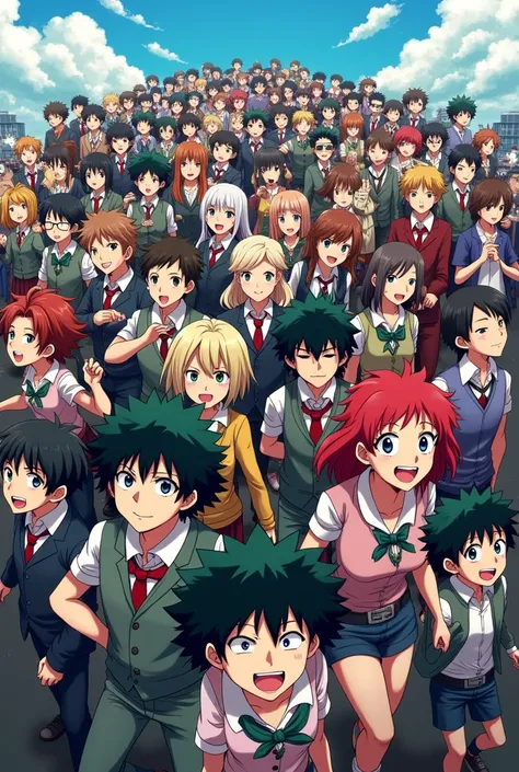 Class 1A from my hero academia, all students