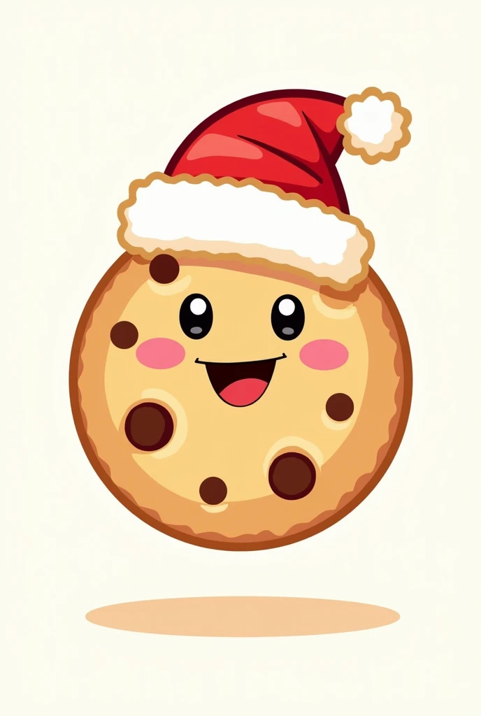 Logo for a cookie shop called snack time I want it to be red white and green I want it to wear a Christmas hat  