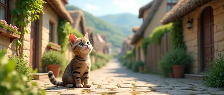 A cat in village