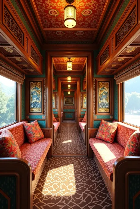 A train’s interior design is Filipino themed