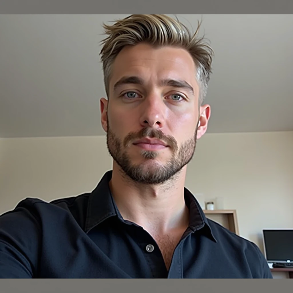 Textured Fade with Bangs (Fringes) and Side Part "Hairstyle for Men, Short Hair, I Want Hair on Forehead with Square Face and Hair Length on Top 2 Inches, Wispy Beard