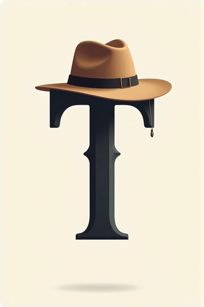 A T with a hat as for a clothing brand 