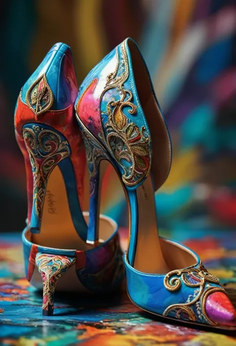 High Heels, close up, by Gazelli.
(best quality, masterpiece), very aesthetic, perfect composition, intricate details, ultra-detailed, vivid colors