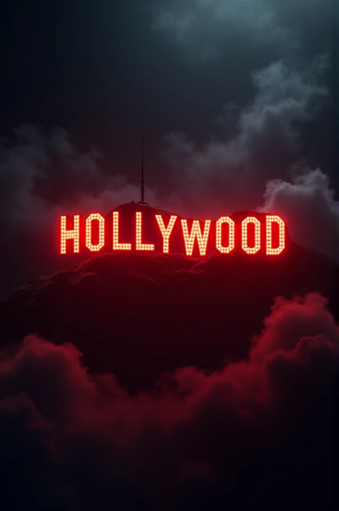 Create a logo red 3D the magic of Hollywood 