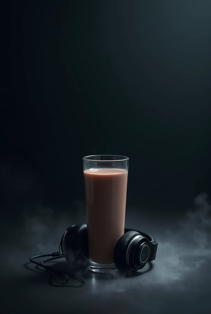 Create the cover of a sad story with a tragic ending about depression 

**Cover concept:**

- **bottom:** A gradient from black to dark blue, creating a melancholic atmosphere. Let it be in opaque mid-tones that convey sadness - **image:** a glass of choco...