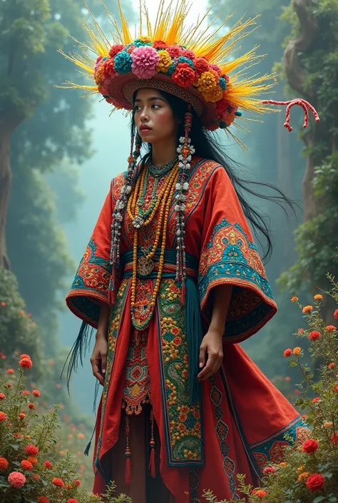 Image of typical metaphorical forms of Guatemalan costume