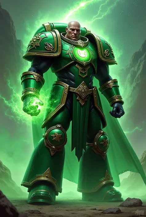 Warhammer primarch  as green lantern corps member