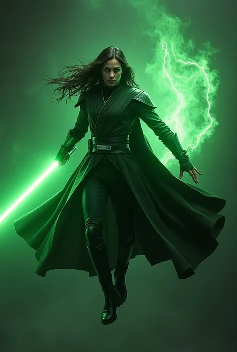 cinematic portrait of jedi as member of green lantern corps, levitating pose,powerful and mighty construction, wise and charismatic persona, highly detailed, extremely intricate, cinematic lighting, dynamic pose, glowing green energy aura, hyper realistic,...