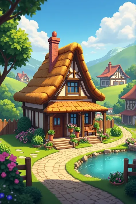 A beautiful home in village.
Creat image. 