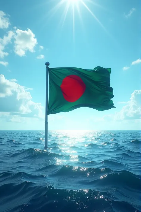 Bd flag in sea