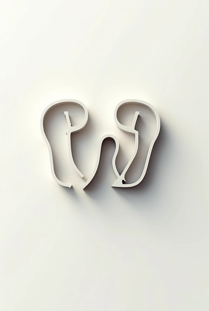 Letter mw together or intertwined