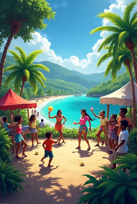 Make a display picture which includes Trinidad and Tobago island, games