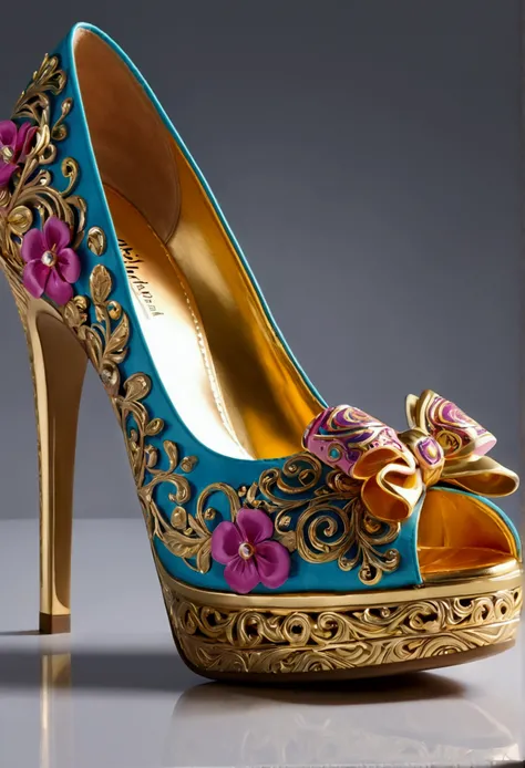 Close up of High Heels.
﻿
Beautiful lighting, award-winning, by Lisa_Frank, (masterpiece, best quality, photorealistic, Professional, perfect composition, very aesthetic, absurdres, ultra-detailed, intricate details:1.3)