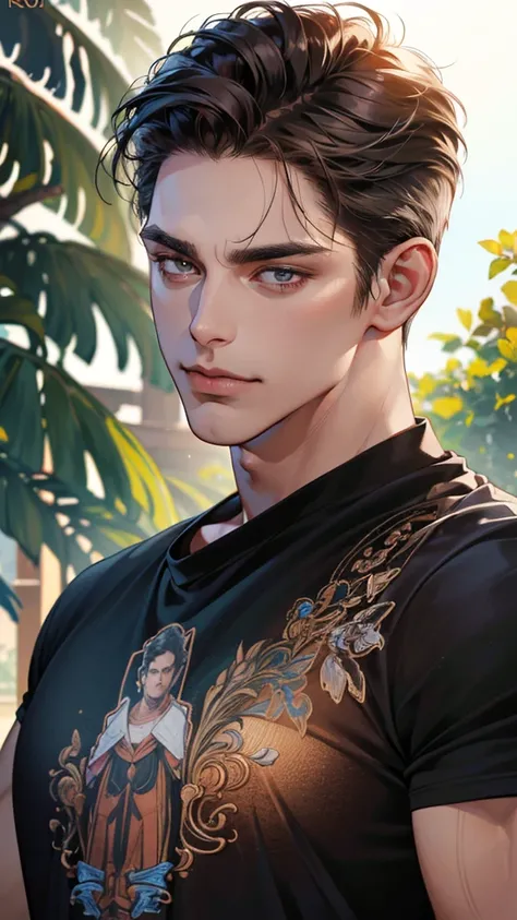 (Best quality,4K,8K,a high resolution,masterpiece:1.2),ultra detailed,(realistic,photorealistic,photo-realistic:1.37),3 man,Beautiful anime,portraits,strong,masculine,dark hair,Sharp jawline,Mesmerizing eyes,Perfectly styled hair,confident expression, Expr...