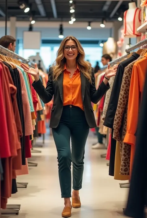 clothing store, Customer showing the clothes 