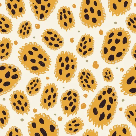 Leopard print seamless pattern, boho chic