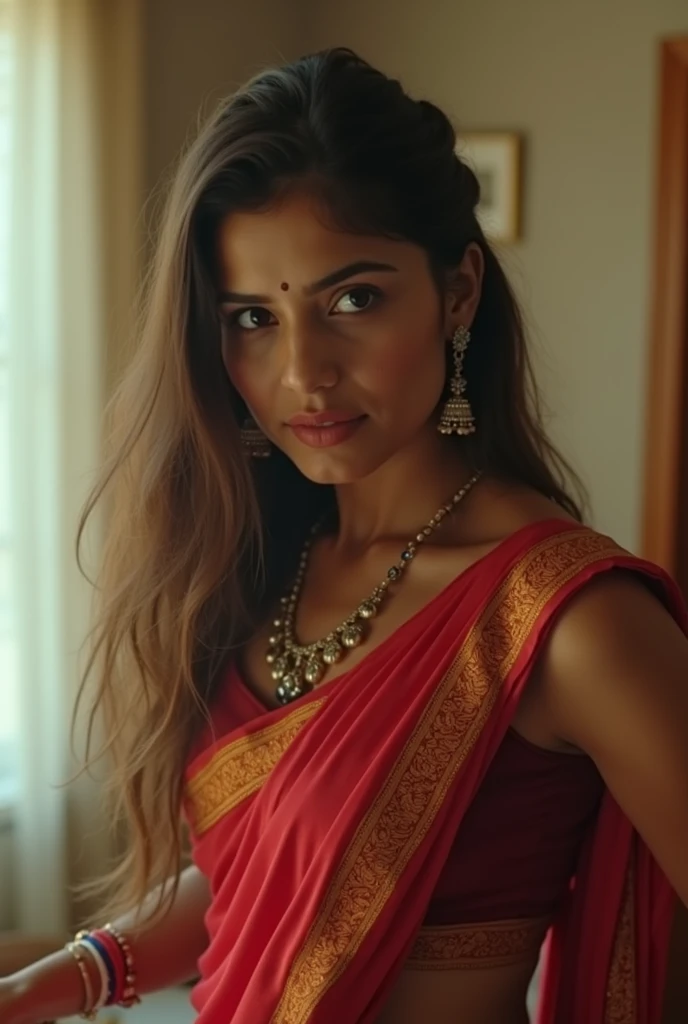 indian girl doinh bowjob in saree and got cum shot on  her saree 