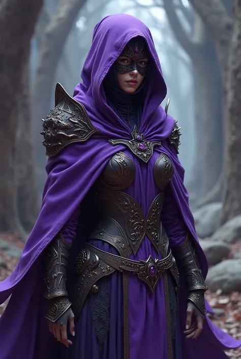 Purple rpg woman with mask
