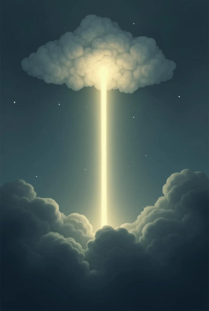 make a tarot card and the Emotion: Hope
Design: A single beam of light breaking through a dark cloud. make it emoji
