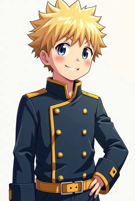 Mirio Togata is a third-year student at U Academy..A. from the anime and manga series &#39;My Hero Academia&#39;. He has short blond hair, Blue eyes and a wide, friendly smile Mirio usually wears a U Academy uniform.A. Dark blue with yellow details, includ...