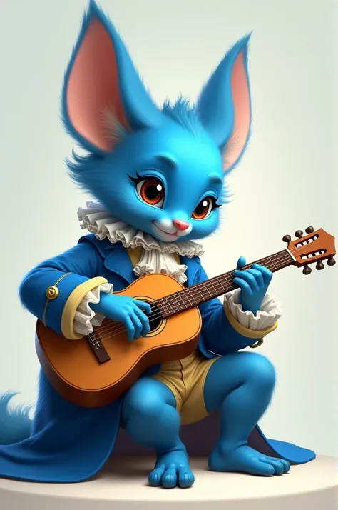 Blue mamy sur facebook joue de la guitare et s habille comme Mozart
