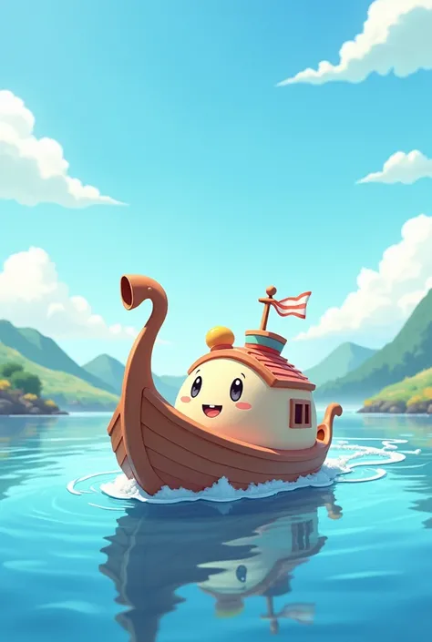 Generate a boat in anime style 