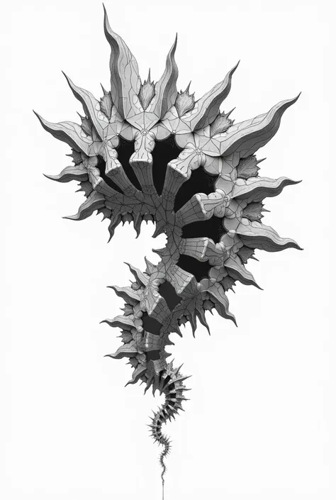 Fractals anime sketch drawing unique idea that no one did sketch it