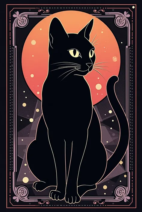 Illustration vectorial The black cat jazz club poster retro